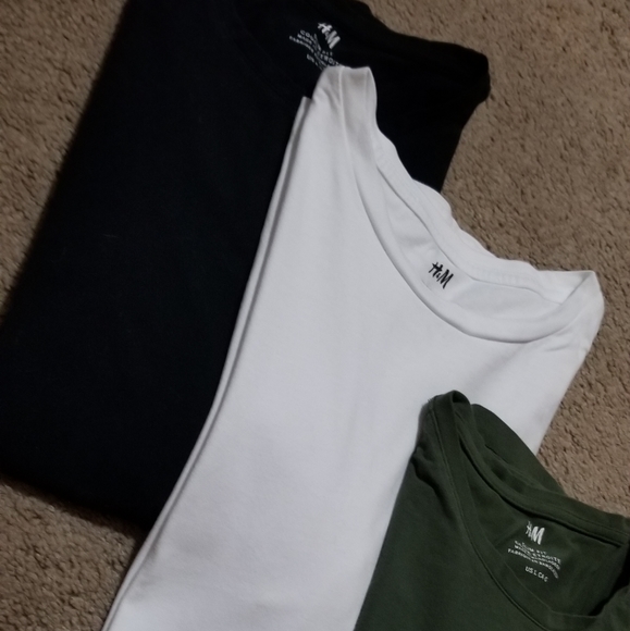 SOLD-4 H&M Mens Short Sleeve Shirts-L - Picture 6 of 6